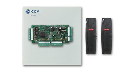 EXPANSOR ATRIUM CDVI DE DOS PUERTAS INCLUYE DOS LECTORES DE PROXIMIDAD, CAJA METALICA,TRANSFORMADOR