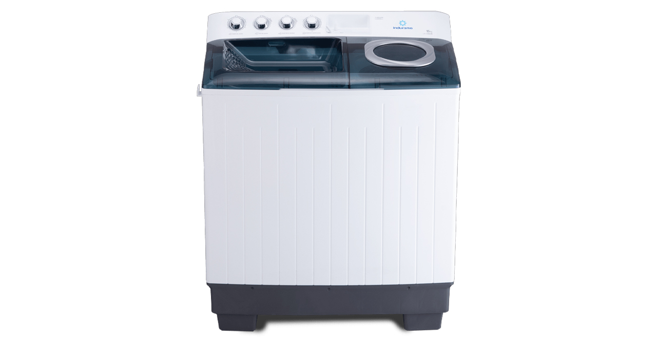 LAVADORA INDURAMA 15 KG LRI-15BLSA SEMIAUTOMATICA DOBLE TINA - BLANCA