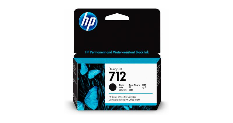 CARTUCHO HP 712 NEGRO PLOTTER DESIGNJET T210 T250 T630 T650 38ML