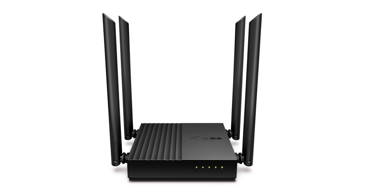 ROUTER TPLINK ARCHER C64 AC1200 MU-MIMO GIGABIT 4 ANTENAS