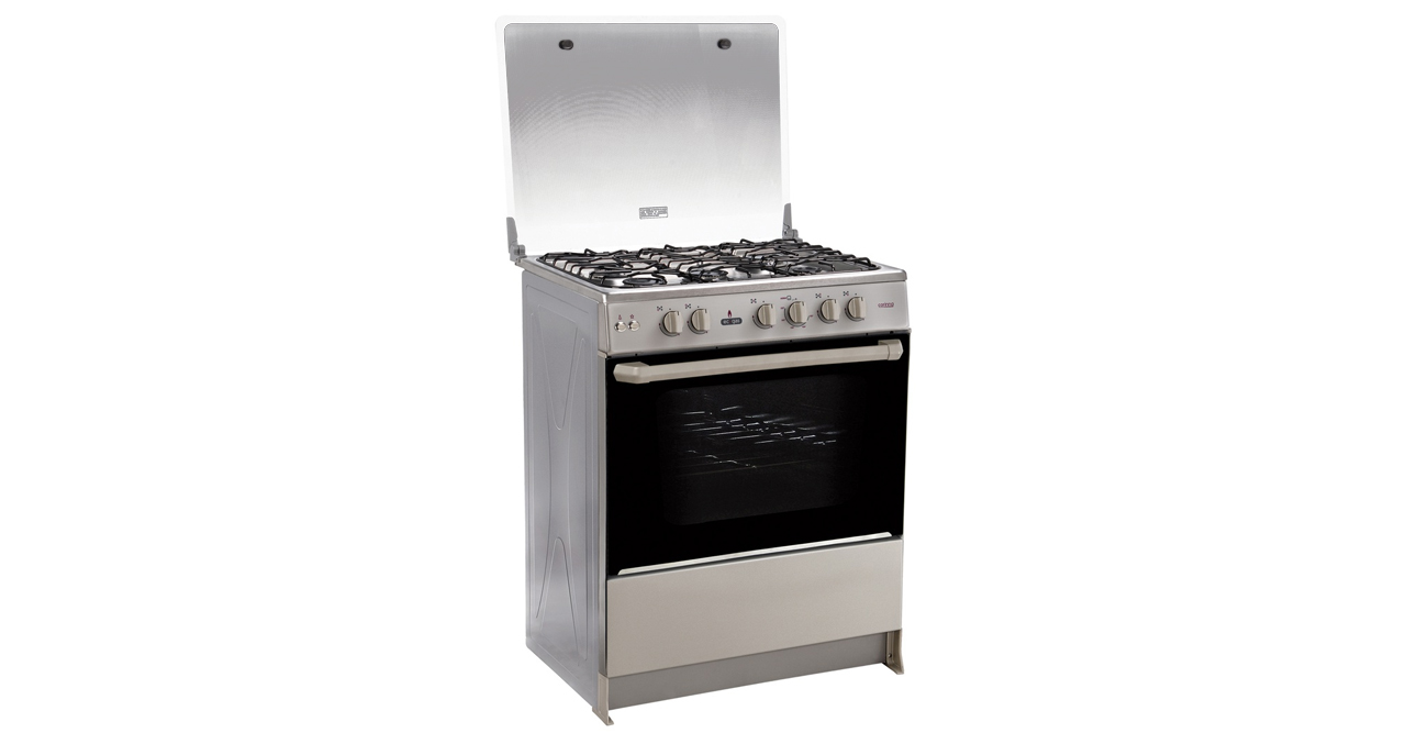 COCINA A GAS ECOLINE 30" CORINNA 5 HORNILLAS SILVER- INOX