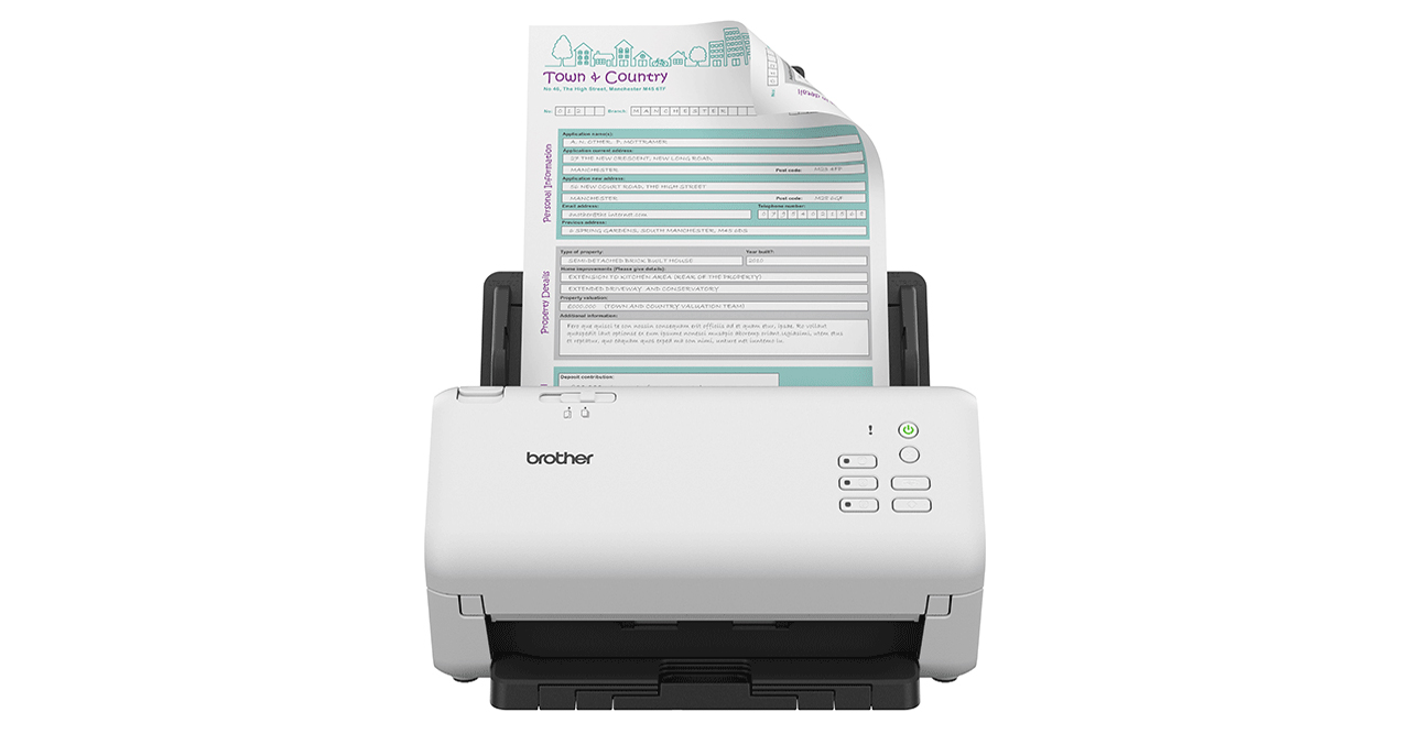 SCANNER BROTHER ADS4300N VELOCIDAD 40 PPM/ 80 IMP ADF 80RED CICLO DIARIO 6K
