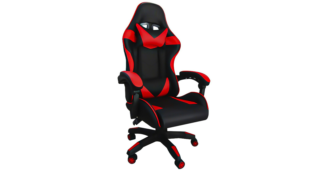 SILLA GAMER XTRATECH XFIRE 60x52x108-118CM NEGRO CON ROJO