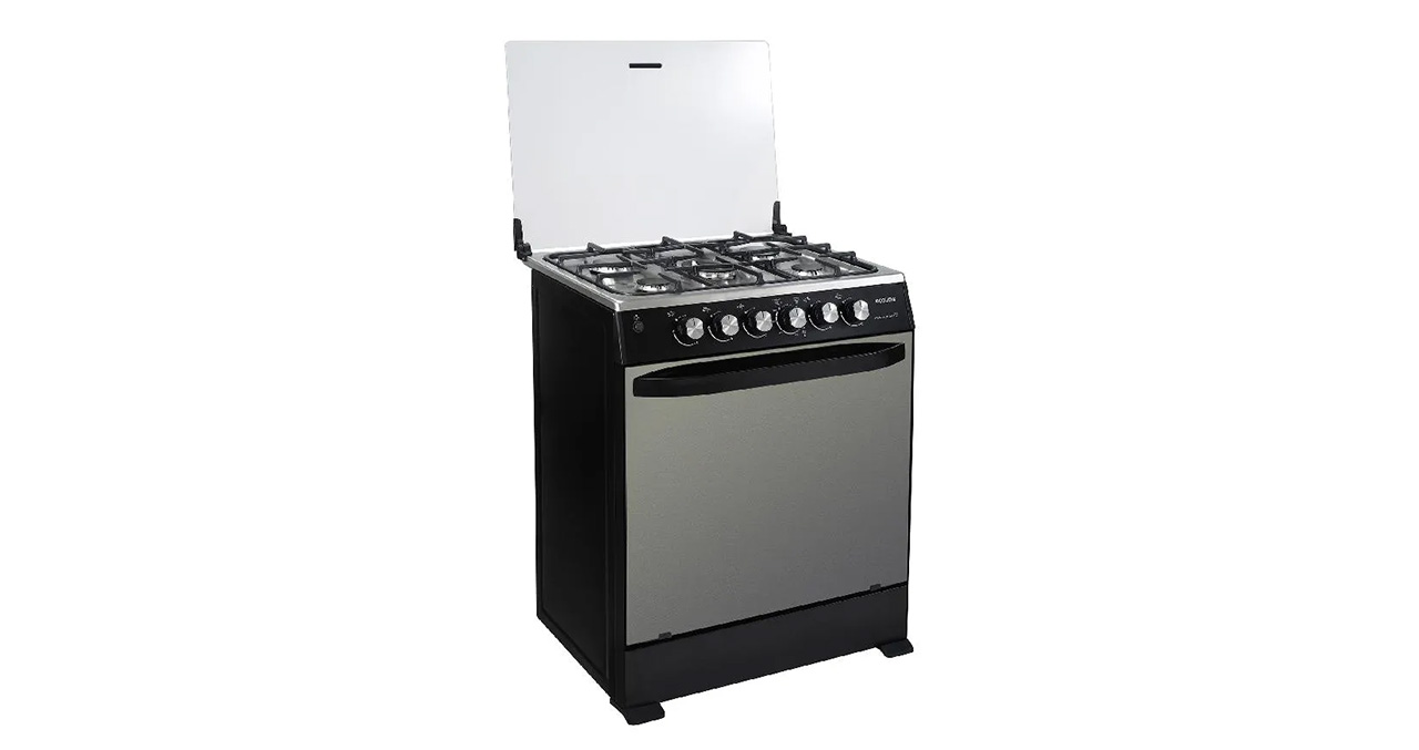COCINA A GAS ECOLINE 30" MACARENA WONDER 4 HORNILLAS - NEGRA