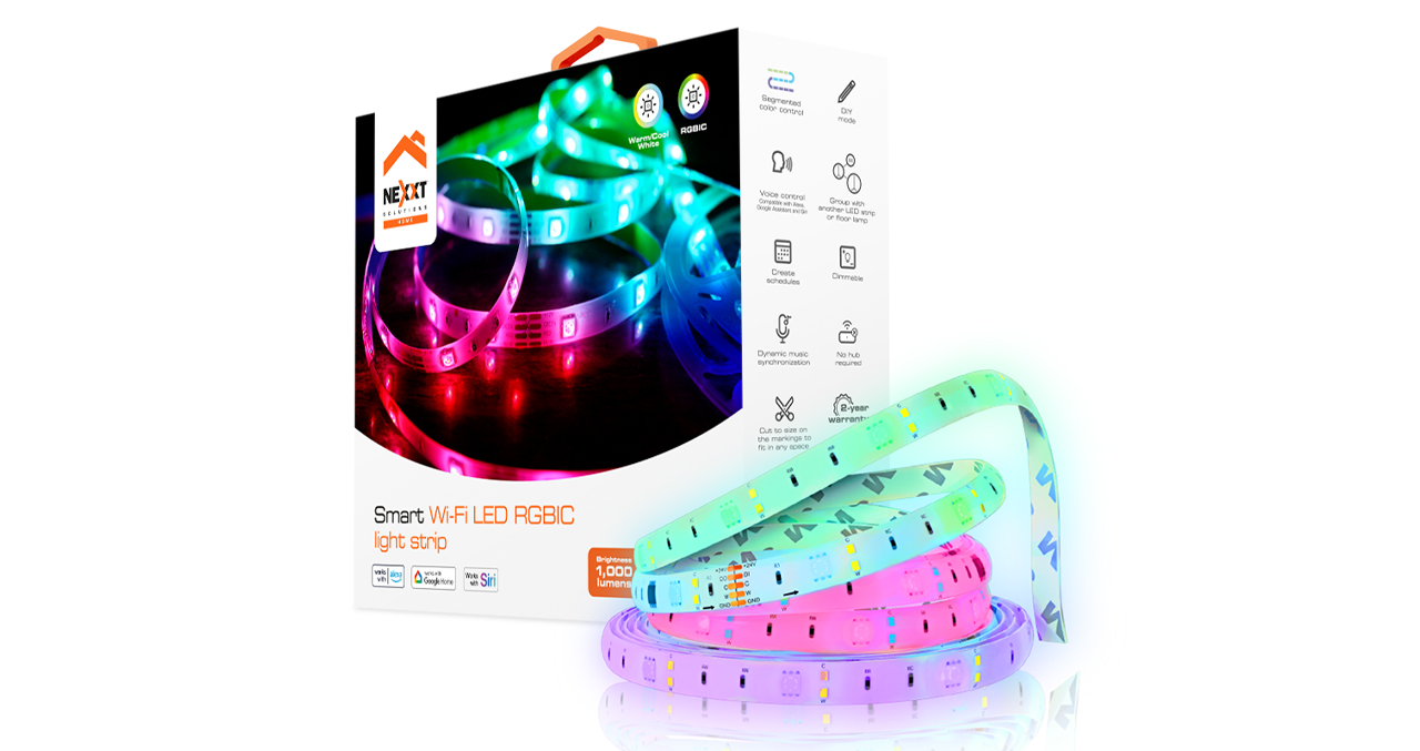 CINTA DE LUZ LED NEXXT SMART WIFI 5 METROS RGBIC