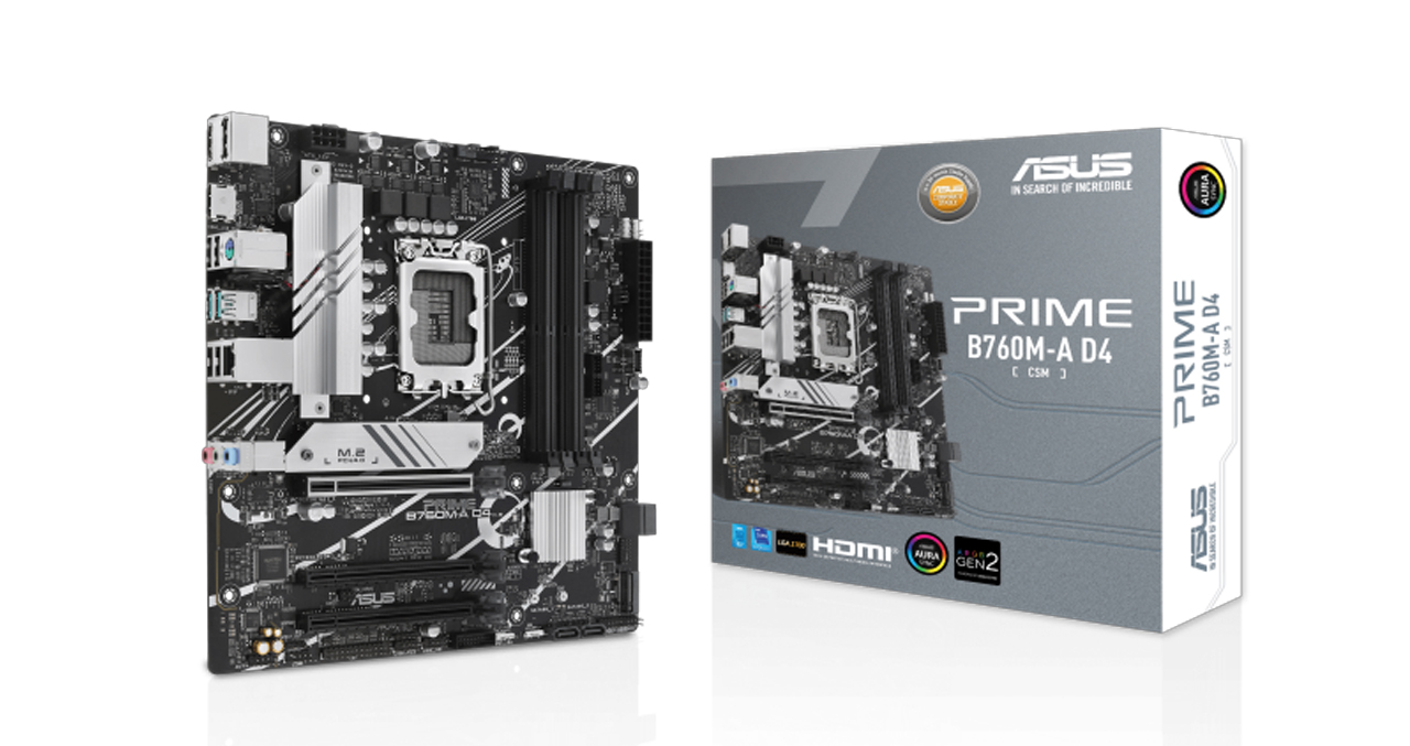 MAINBOARD ASUS PRIME B760MA DDR4 LGA1700 12AVA 13AVA 14AVA MATX PCI4.0 2 RANURAS M.2 MAX128GB