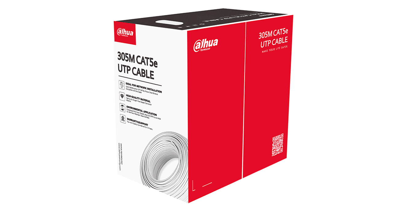 ROLLO DE CABLE UTP DAHUA CAT. 5E 24 AWG 305 METROS COBRE - BLANCO