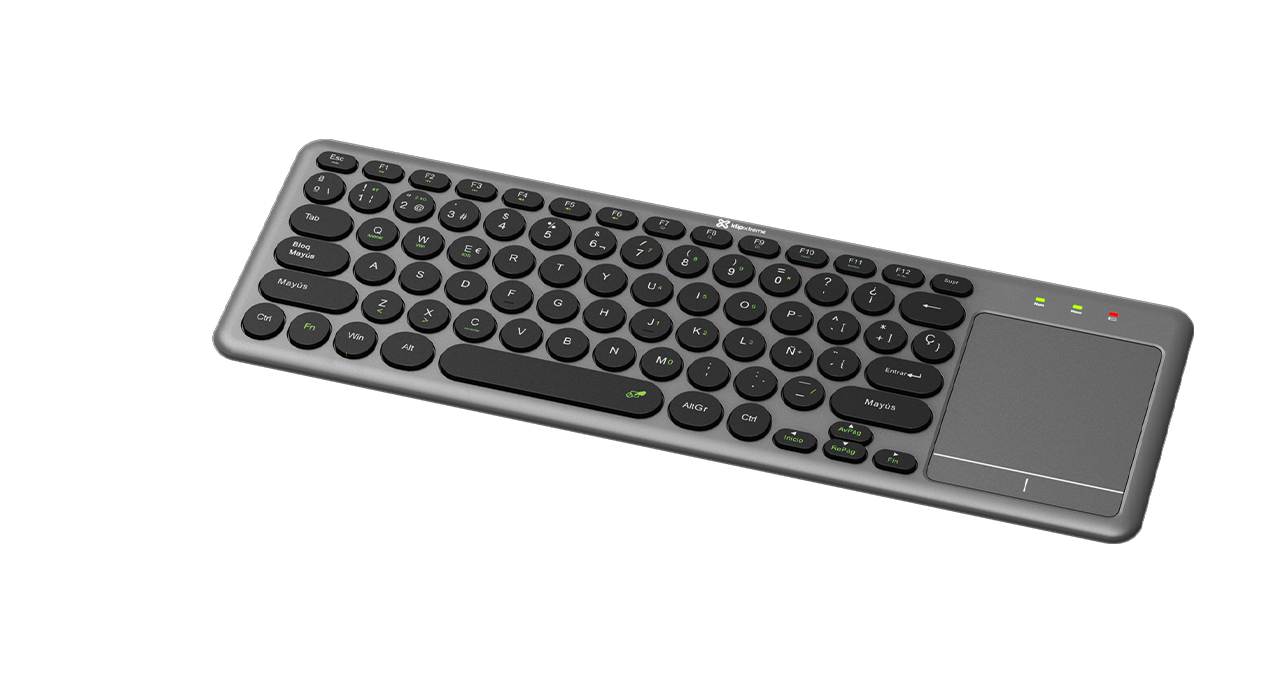TECLADO KLIP XTREME INALAMBRICO KEYGLIDER BLUETOOTH Y 2.4GHz - PANEL TACTIL