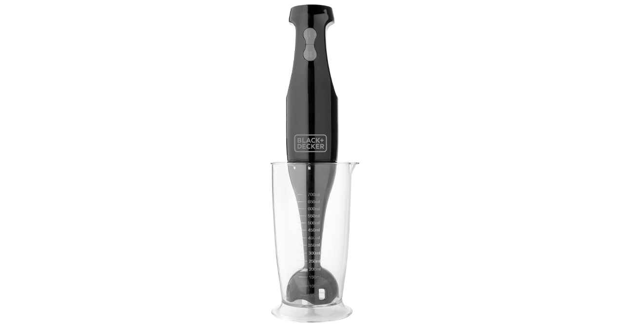 BATIDORA INMERSION BLACK+DECKER - NEGRO- 120V- CUCHILLAS ACERO INOX- 2 VELOCIDADES - 2