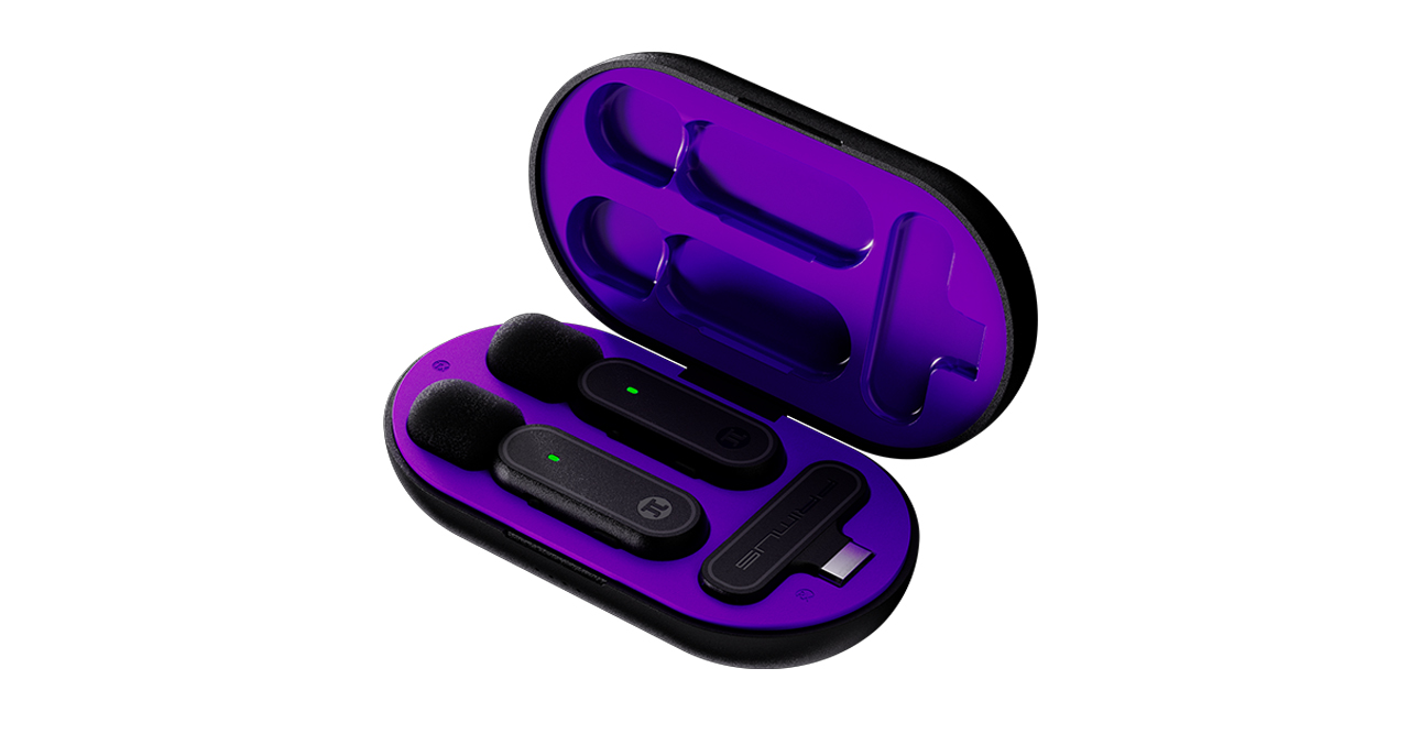 MICROFONO DUAL DE SOLAPA PRIMUS INALAMBRICO CARGA USB-C - NEGRO