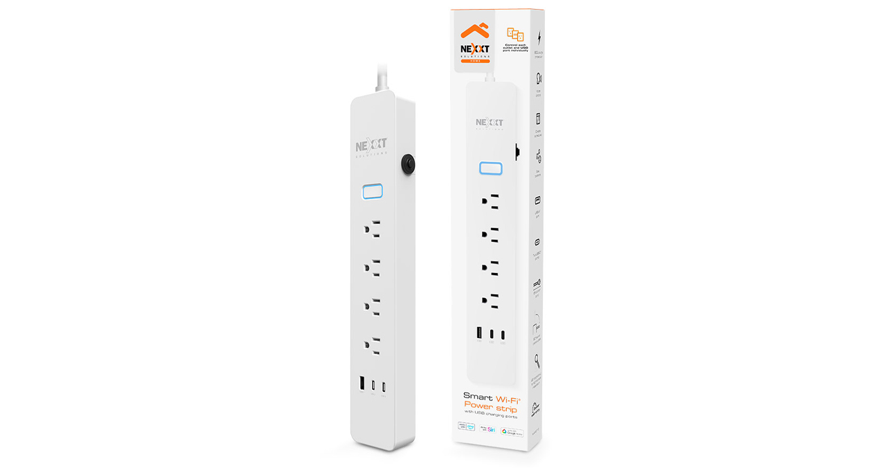 REGLETA NEXXT SMART WIFI PROTECTOR SOBRETENSION 4 TOMAS 5-15R - 2 USB-C - USB-A
