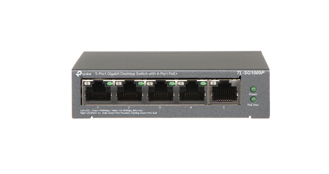 SWITCH TPLINK SG1005P ESCRITORIO 5 PUERTOS RJ45 GIGABYT