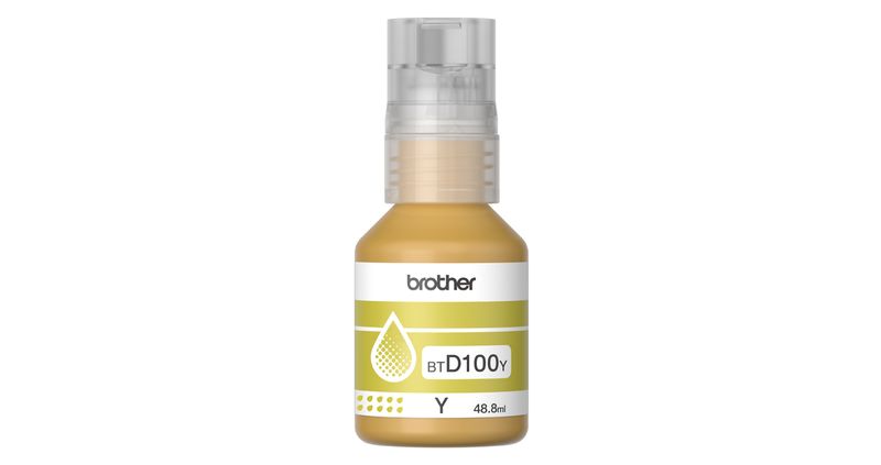 BOTELLA DE TINTA BROTHER BTD100Y AMARILLO T930DW T830DW T730DW T530DW T430W