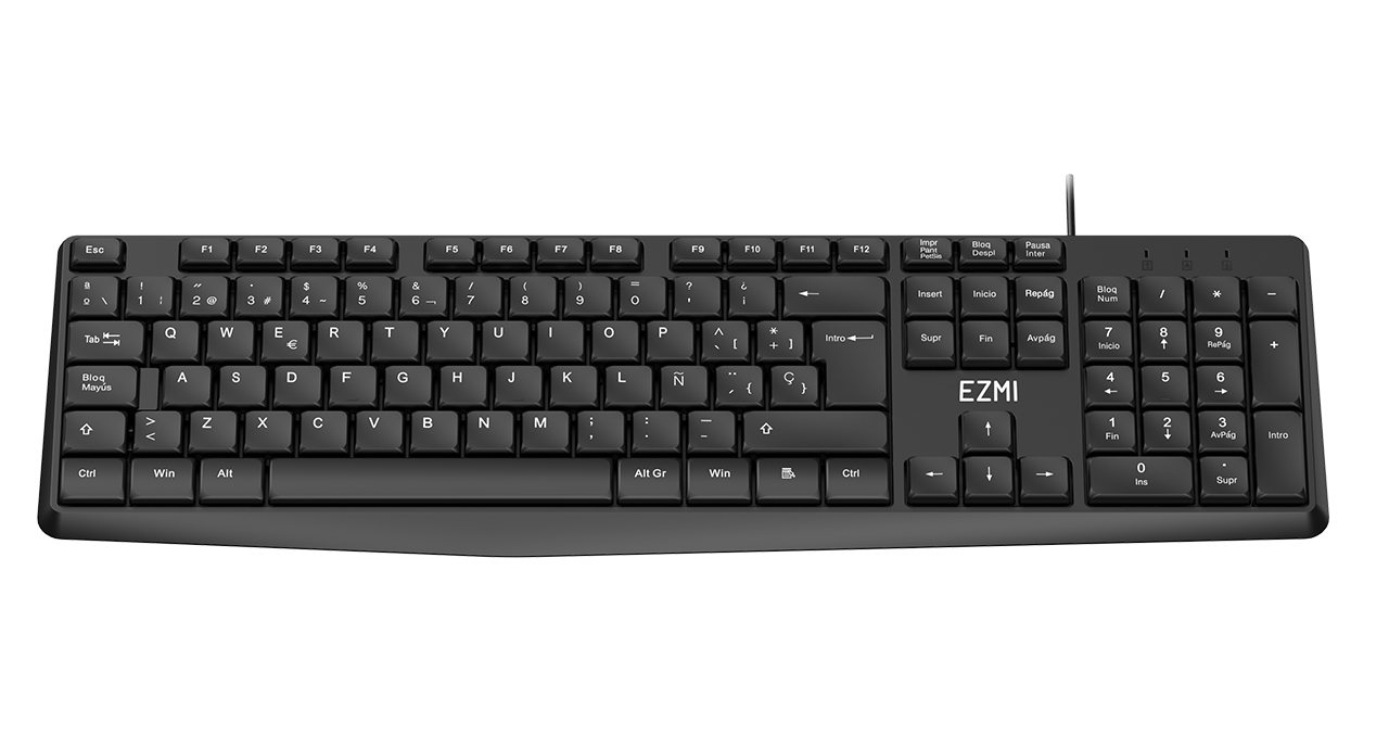 TECLADO EZMI ALAMBRICO USB - NEGRO - 3