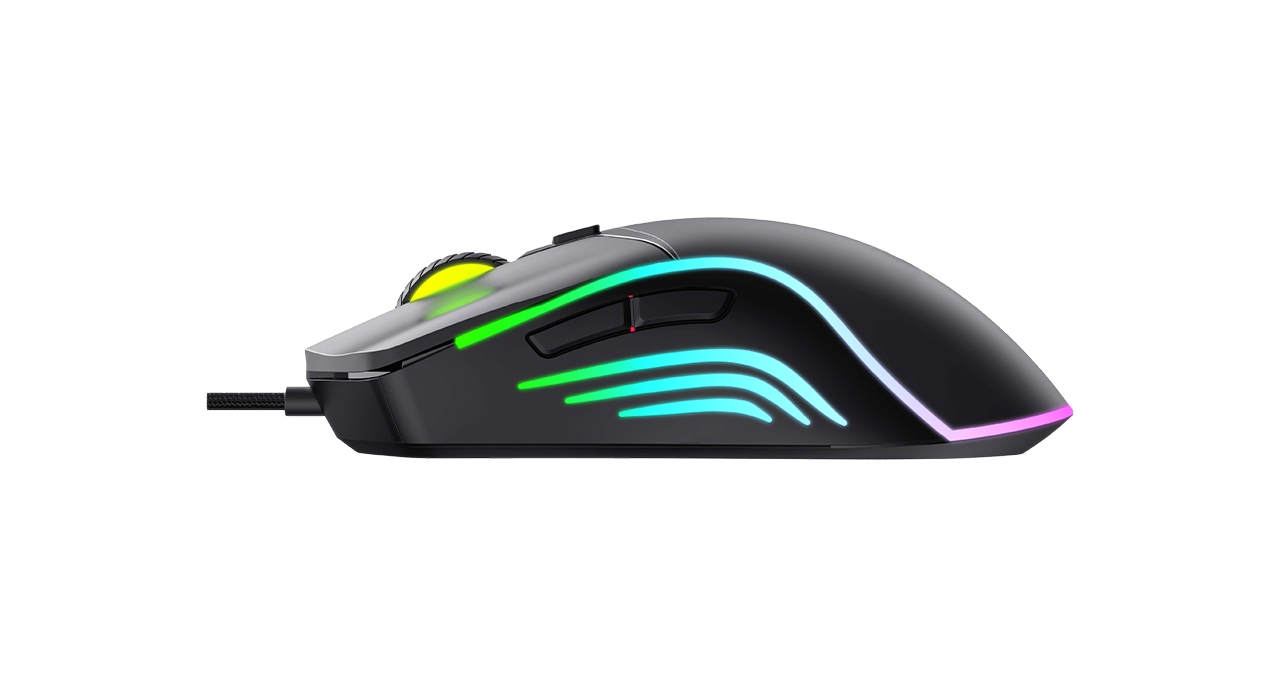 MOUSE EZMI ALAMBRICO EZ GAMER ILUMINACION RGB 6 BOT. 7200 DPI USB - NEGRO - 2