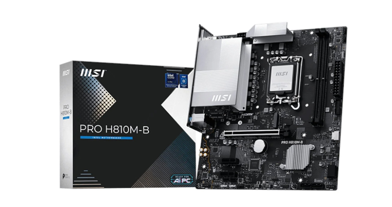 MAINBOARD MSI H810M mATX LGA1851 DDR5 HDMI DP PCIe
