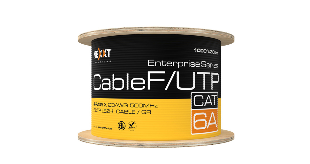 ROLLO DE CABLE NEXXT CAT6A F/UTP 23AWG LSZH 305M GRIS
