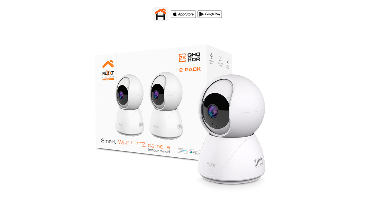 CAMARA SMART WIFI NEXXT NHC-IP11 MOTORIZADA PARA INTERIORES 2 PACKS