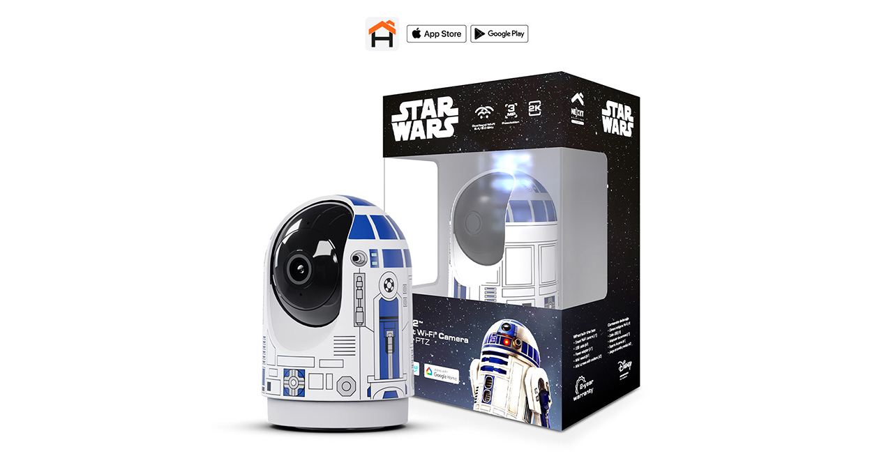 CAMARA SMART WIFI NHC-IP15 NEXXT PTZ 2K EDICION R2D2 STAR WAR PARA INTERIORES