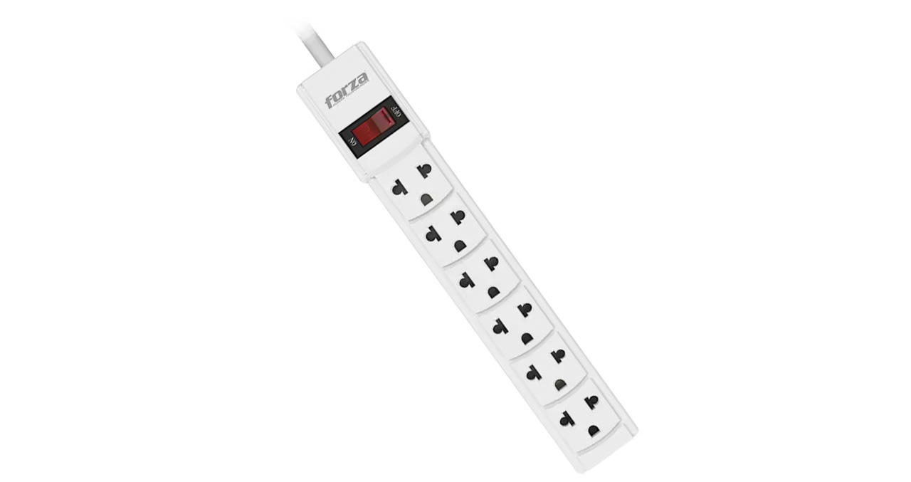 REGLETA FORZA 6 SALIDAS 110V BLANCO