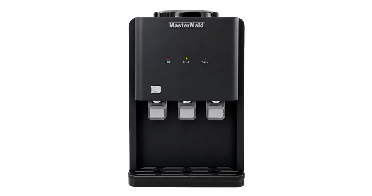 DISPENSADOR DE AGUA MASTERMAID DE MESON 3 TEMP.- NEGRO