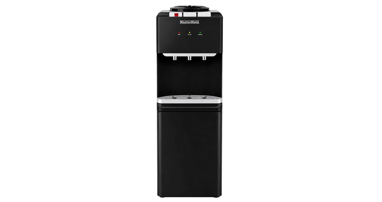 DISPENSADOR DE AGUA MASTERMAID DE PISO 3 TEMP.- NEGRO
