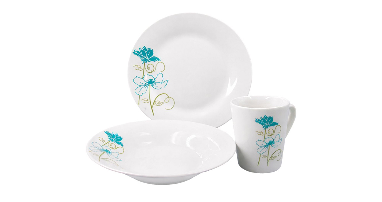 VAJILLA MASTERMAID DISEÑO SEAFLOWER12 PIEZAS